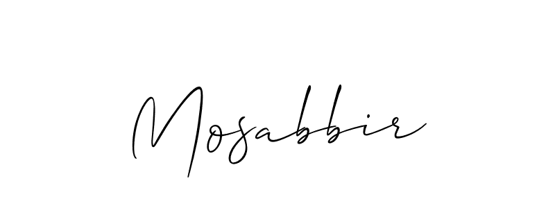 Also You can easily find your signature by using the search form. We will create Mosabbir name handwritten signature images for you free of cost using Allison_Script sign style. Mosabbir signature style 2 images and pictures png