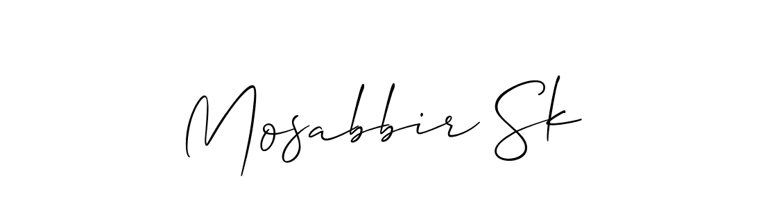 if you are searching for the best signature style for your name Mosabbir Sk. so please give up your signature search. here we have designed multiple signature styles  using Allison_Script. Mosabbir Sk signature style 2 images and pictures png
