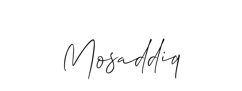if you are searching for the best signature style for your name Mosaddiq. so please give up your signature search. here we have designed multiple signature styles  using Allison_Script. Mosaddiq signature style 2 images and pictures png