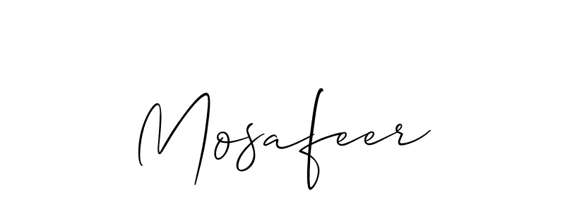 Mosafeer stylish signature style. Best Handwritten Sign (Allison_Script) for my name. Handwritten Signature Collection Ideas for my name Mosafeer. Mosafeer signature style 2 images and pictures png