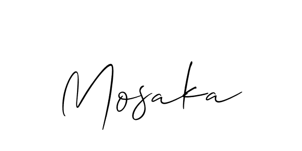 You should practise on your own different ways (Allison_Script) to write your name (Mosaka) in signature. don't let someone else do it for you. Mosaka signature style 2 images and pictures png