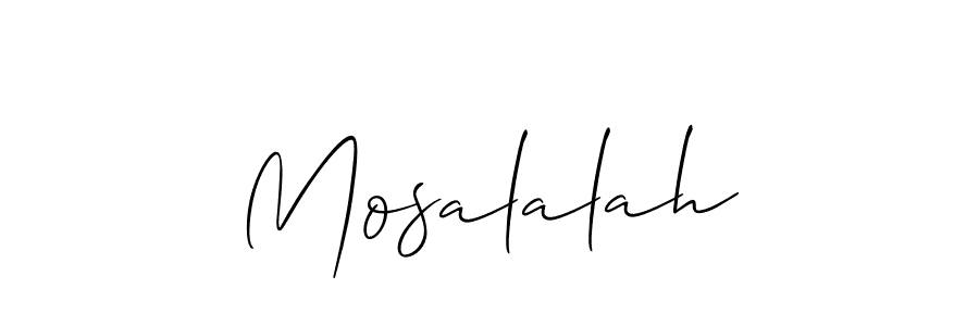 Allison_Script is a professional signature style that is perfect for those who want to add a touch of class to their signature. It is also a great choice for those who want to make their signature more unique. Get Mosalalah name to fancy signature for free. Mosalalah signature style 2 images and pictures png