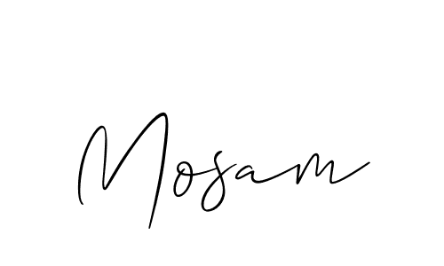 Use a signature maker to create a handwritten signature online. With this signature software, you can design (Allison_Script) your own signature for name Mosam. Mosam signature style 2 images and pictures png