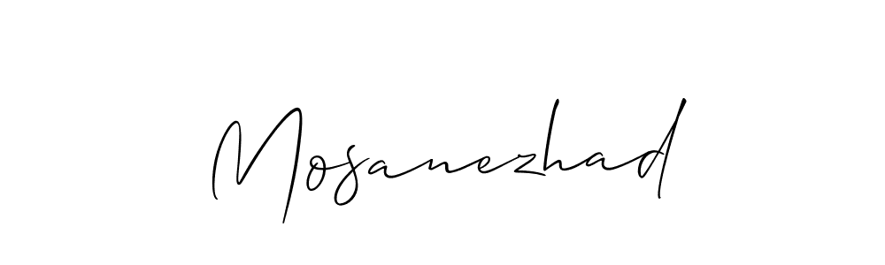 Design your own signature with our free online signature maker. With this signature software, you can create a handwritten (Allison_Script) signature for name Mosanezhad. Mosanezhad signature style 2 images and pictures png