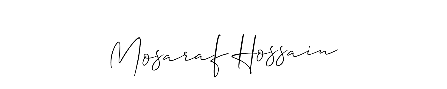 Design your own signature with our free online signature maker. With this signature software, you can create a handwritten (Allison_Script) signature for name Mosaraf Hossain. Mosaraf Hossain signature style 2 images and pictures png