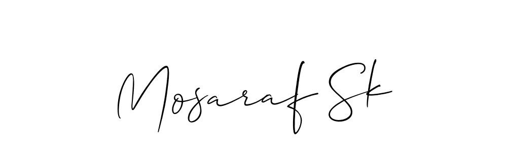 It looks lik you need a new signature style for name Mosaraf Sk. Design unique handwritten (Allison_Script) signature with our free signature maker in just a few clicks. Mosaraf Sk signature style 2 images and pictures png