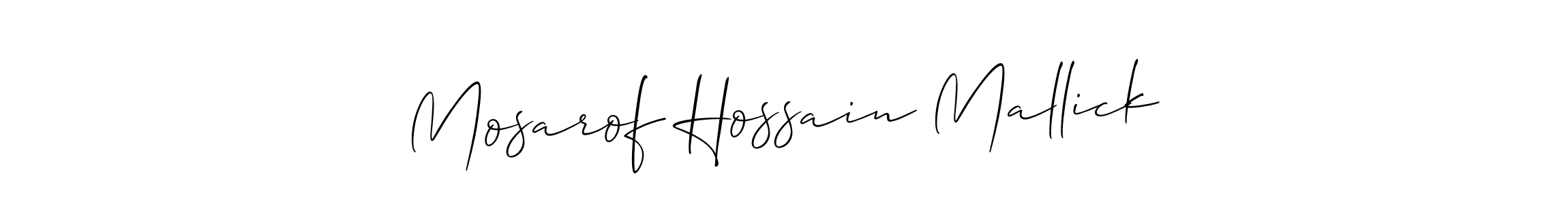 Make a beautiful signature design for name Mosarof Hossain Mallick. Use this online signature maker to create a handwritten signature for free. Mosarof Hossain Mallick signature style 2 images and pictures png