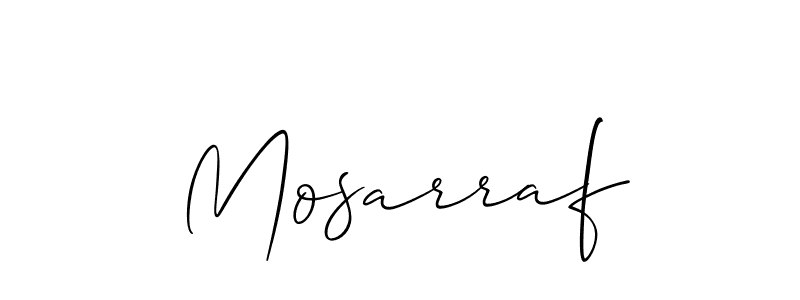 How to make Mosarraf name signature. Use Allison_Script style for creating short signs online. This is the latest handwritten sign. Mosarraf signature style 2 images and pictures png