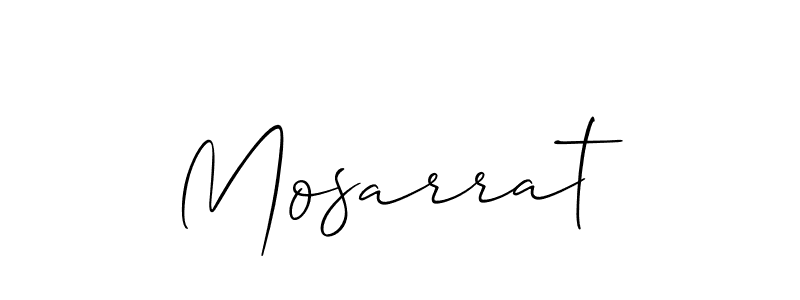 Allison_Script is a professional signature style that is perfect for those who want to add a touch of class to their signature. It is also a great choice for those who want to make their signature more unique. Get Mosarrat name to fancy signature for free. Mosarrat signature style 2 images and pictures png
