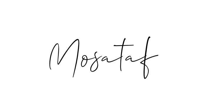 Design your own signature with our free online signature maker. With this signature software, you can create a handwritten (Allison_Script) signature for name Mosataf. Mosataf signature style 2 images and pictures png