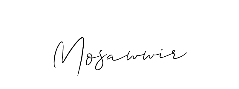 How to make Mosawwir signature? Allison_Script is a professional autograph style. Create handwritten signature for Mosawwir name. Mosawwir signature style 2 images and pictures png