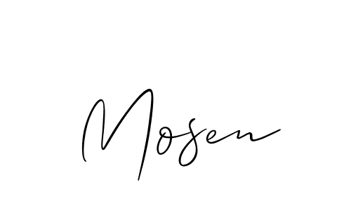 Also we have Mosen name is the best signature style. Create professional handwritten signature collection using Allison_Script autograph style. Mosen signature style 2 images and pictures png