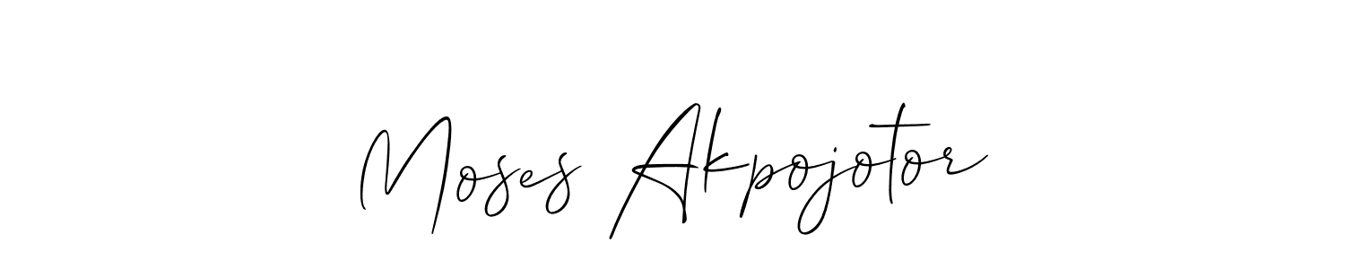 Allison_Script is a professional signature style that is perfect for those who want to add a touch of class to their signature. It is also a great choice for those who want to make their signature more unique. Get Moses Akpojotor name to fancy signature for free. Moses Akpojotor signature style 2 images and pictures png