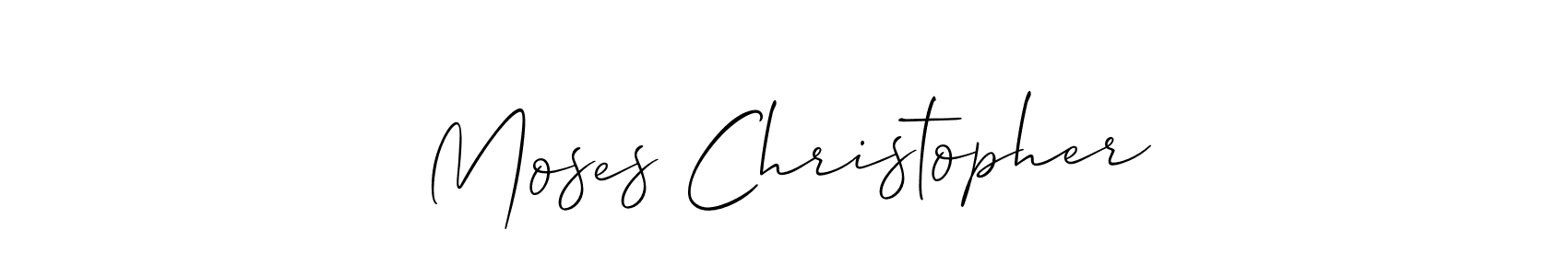 Also we have Moses Christopher name is the best signature style. Create professional handwritten signature collection using Allison_Script autograph style. Moses Christopher signature style 2 images and pictures png