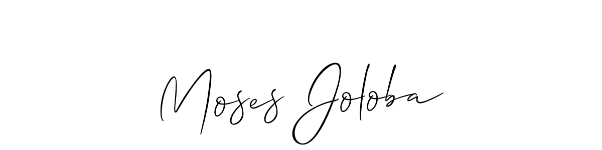 It looks lik you need a new signature style for name Moses Joloba. Design unique handwritten (Allison_Script) signature with our free signature maker in just a few clicks. Moses Joloba signature style 2 images and pictures png