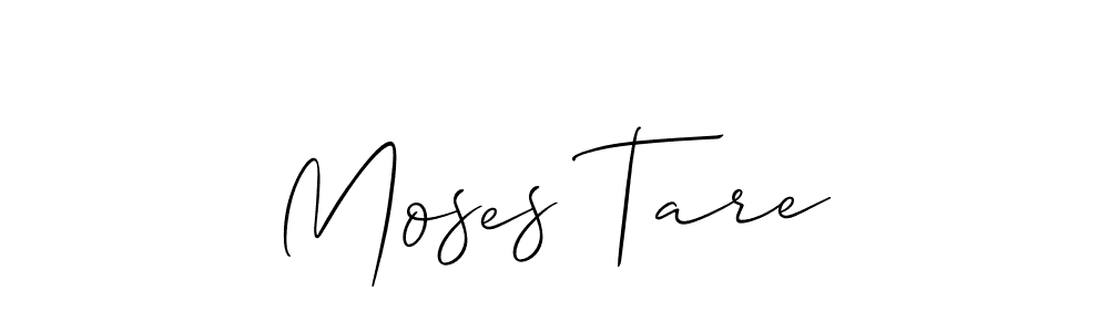 Make a beautiful signature design for name Moses Tare. With this signature (Allison_Script) style, you can create a handwritten signature for free. Moses Tare signature style 2 images and pictures png