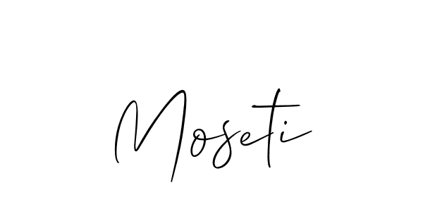 Allison_Script is a professional signature style that is perfect for those who want to add a touch of class to their signature. It is also a great choice for those who want to make their signature more unique. Get Moseti name to fancy signature for free. Moseti signature style 2 images and pictures png