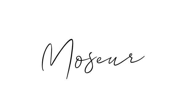 The best way (Allison_Script) to make a short signature is to pick only two or three words in your name. The name Moseur include a total of six letters. For converting this name. Moseur signature style 2 images and pictures png
