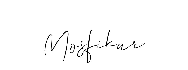 Also You can easily find your signature by using the search form. We will create Mosfikur name handwritten signature images for you free of cost using Allison_Script sign style. Mosfikur signature style 2 images and pictures png