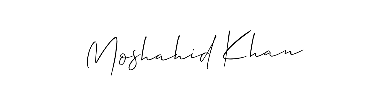 You should practise on your own different ways (Allison_Script) to write your name (Moshahid Khan) in signature. don't let someone else do it for you. Moshahid Khan signature style 2 images and pictures png