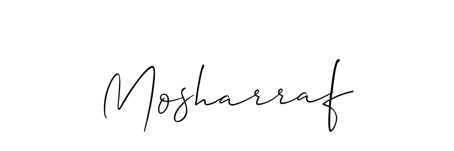 How to make Mosharraf name signature. Use Allison_Script style for creating short signs online. This is the latest handwritten sign. Mosharraf signature style 2 images and pictures png