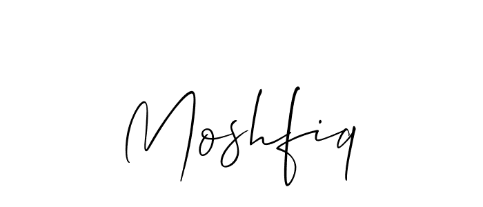 if you are searching for the best signature style for your name Moshfiq. so please give up your signature search. here we have designed multiple signature styles  using Allison_Script. Moshfiq signature style 2 images and pictures png