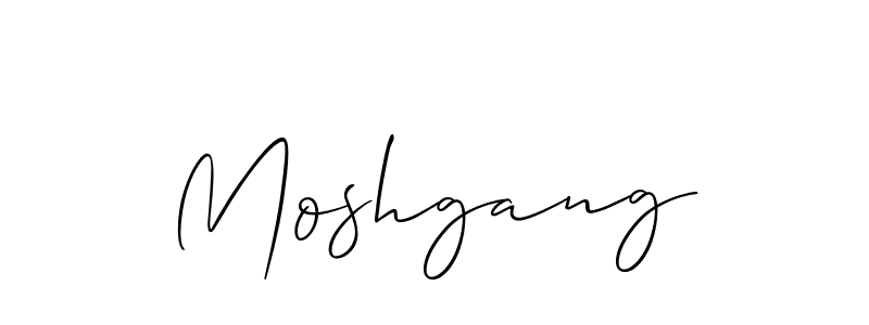 Design your own signature with our free online signature maker. With this signature software, you can create a handwritten (Allison_Script) signature for name Moshgang. Moshgang signature style 2 images and pictures png