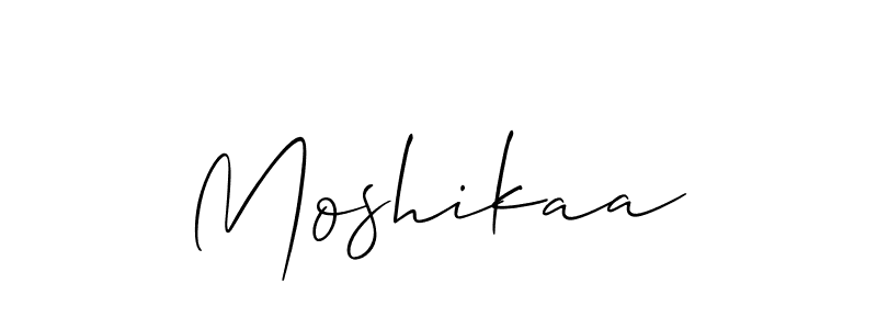 How to make Moshikaa name signature. Use Allison_Script style for creating short signs online. This is the latest handwritten sign. Moshikaa signature style 2 images and pictures png