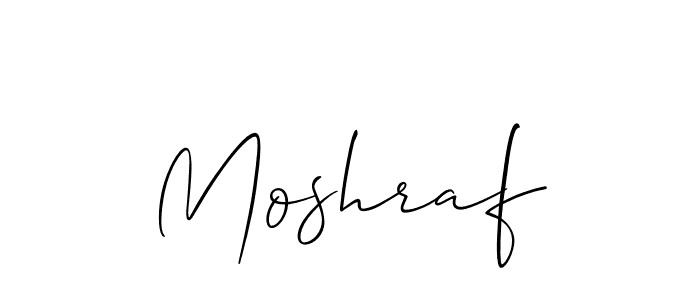 Create a beautiful signature design for name Moshraf. With this signature (Allison_Script) fonts, you can make a handwritten signature for free. Moshraf signature style 2 images and pictures png