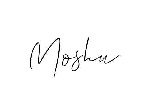 How to make Moshu signature? Allison_Script is a professional autograph style. Create handwritten signature for Moshu name. Moshu signature style 2 images and pictures png