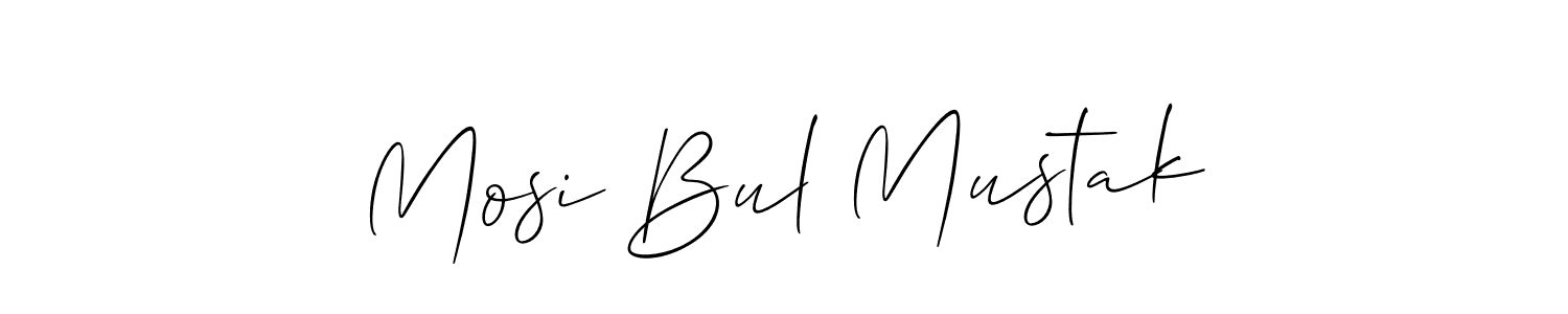 It looks lik you need a new signature style for name Mosi Bul Mustak. Design unique handwritten (Allison_Script) signature with our free signature maker in just a few clicks. Mosi Bul Mustak signature style 2 images and pictures png