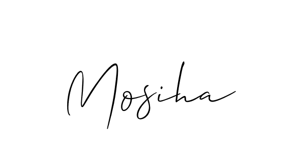 Also we have Mosiha name is the best signature style. Create professional handwritten signature collection using Allison_Script autograph style. Mosiha signature style 2 images and pictures png