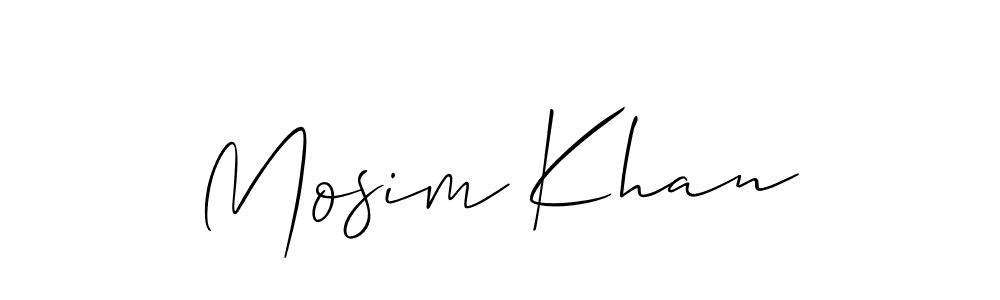 It looks lik you need a new signature style for name Mosim Khan. Design unique handwritten (Allison_Script) signature with our free signature maker in just a few clicks. Mosim Khan signature style 2 images and pictures png