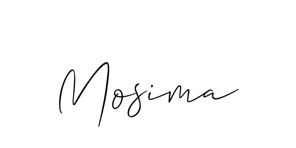 Design your own signature with our free online signature maker. With this signature software, you can create a handwritten (Allison_Script) signature for name Mosima. Mosima signature style 2 images and pictures png