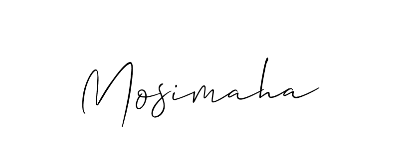 Make a short Mosimaha signature style. Manage your documents anywhere anytime using Allison_Script. Create and add eSignatures, submit forms, share and send files easily. Mosimaha signature style 2 images and pictures png