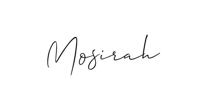 Mosirah stylish signature style. Best Handwritten Sign (Allison_Script) for my name. Handwritten Signature Collection Ideas for my name Mosirah. Mosirah signature style 2 images and pictures png