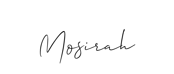 How to make Mosirah signature? Allison_Script is a professional autograph style. Create handwritten signature for Mosirah name. Mosirah signature style 2 images and pictures png