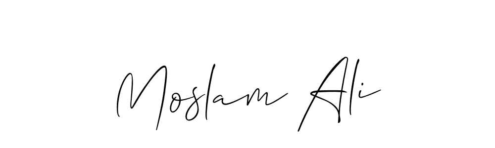 Make a short Moslam Ali signature style. Manage your documents anywhere anytime using Allison_Script. Create and add eSignatures, submit forms, share and send files easily. Moslam Ali signature style 2 images and pictures png