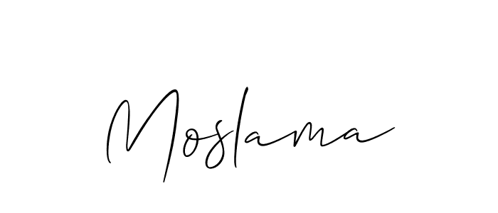 How to make Moslama name signature. Use Allison_Script style for creating short signs online. This is the latest handwritten sign. Moslama signature style 2 images and pictures png