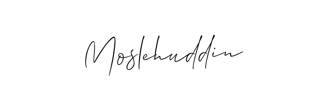 How to make Moslehuddin name signature. Use Allison_Script style for creating short signs online. This is the latest handwritten sign. Moslehuddin signature style 2 images and pictures png