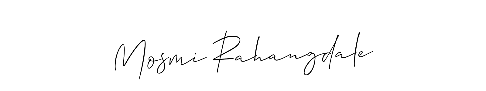 How to make Mosmi Rahangdale name signature. Use Allison_Script style for creating short signs online. This is the latest handwritten sign. Mosmi Rahangdale signature style 2 images and pictures png