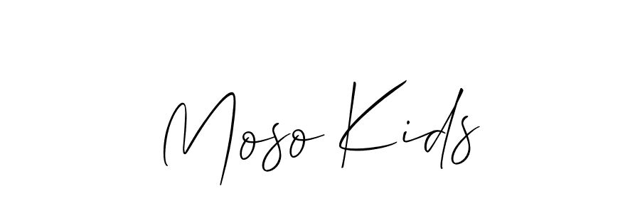 You should practise on your own different ways (Allison_Script) to write your name (Moso Kids) in signature. don't let someone else do it for you. Moso Kids signature style 2 images and pictures png