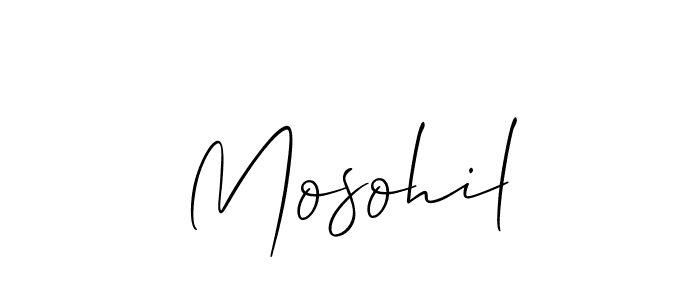 You should practise on your own different ways (Allison_Script) to write your name (Mosohil) in signature. don't let someone else do it for you. Mosohil signature style 2 images and pictures png