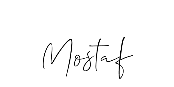 Use a signature maker to create a handwritten signature online. With this signature software, you can design (Allison_Script) your own signature for name Mostaf. Mostaf signature style 2 images and pictures png
