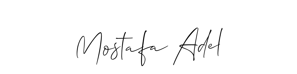 The best way (Allison_Script) to make a short signature is to pick only two or three words in your name. The name Mostafa Adel include a total of six letters. For converting this name. Mostafa Adel signature style 2 images and pictures png