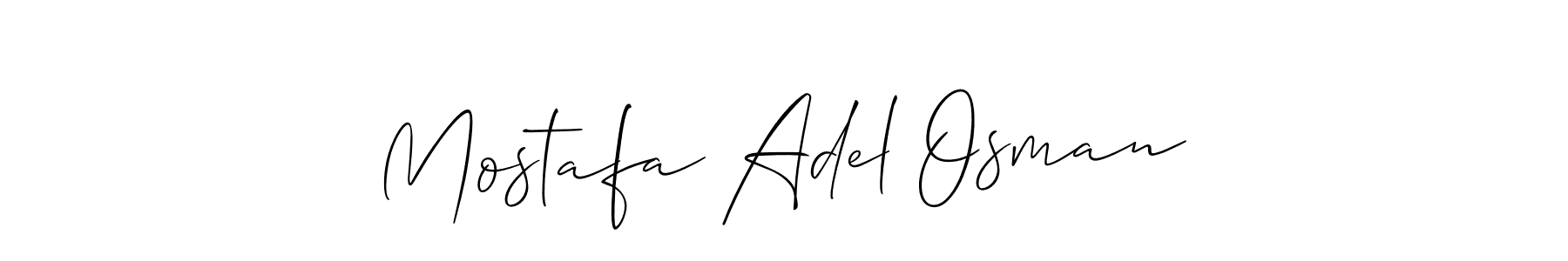 Allison_Script is a professional signature style that is perfect for those who want to add a touch of class to their signature. It is also a great choice for those who want to make their signature more unique. Get Mostafa Adel Osman name to fancy signature for free. Mostafa Adel Osman signature style 2 images and pictures png