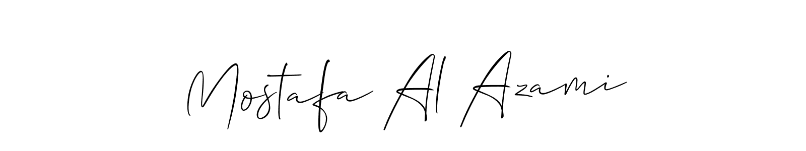 Mostafa Al Azami stylish signature style. Best Handwritten Sign (Allison_Script) for my name. Handwritten Signature Collection Ideas for my name Mostafa Al Azami. Mostafa Al Azami signature style 2 images and pictures png