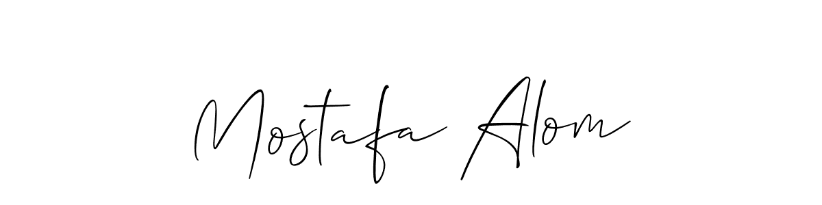 It looks lik you need a new signature style for name Mostafa Alom. Design unique handwritten (Allison_Script) signature with our free signature maker in just a few clicks. Mostafa Alom signature style 2 images and pictures png