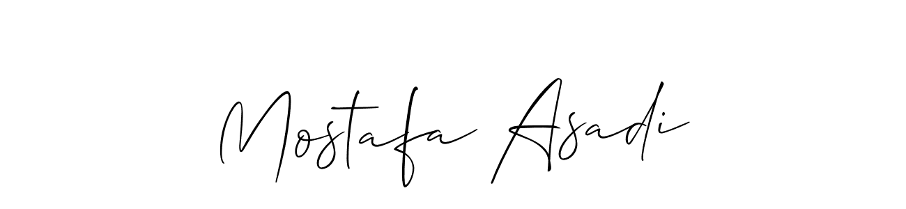 if you are searching for the best signature style for your name Mostafa Asadi. so please give up your signature search. here we have designed multiple signature styles  using Allison_Script. Mostafa Asadi signature style 2 images and pictures png