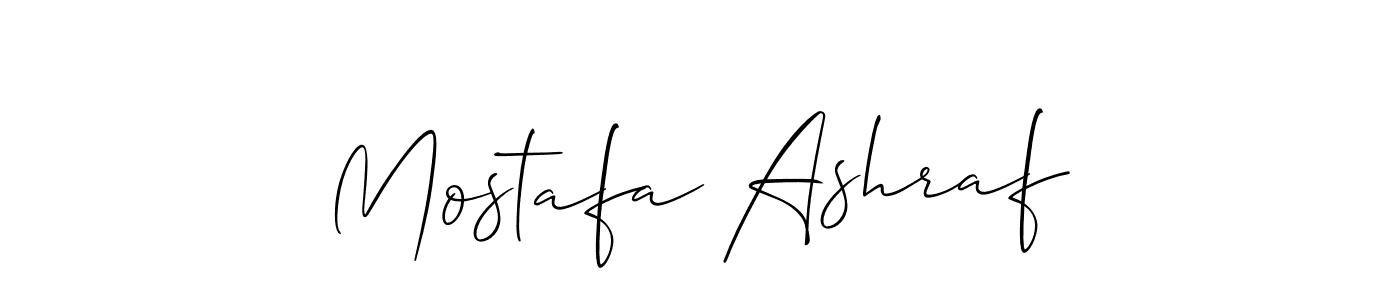 Create a beautiful signature design for name Mostafa Ashraf. With this signature (Allison_Script) fonts, you can make a handwritten signature for free. Mostafa Ashraf signature style 2 images and pictures png